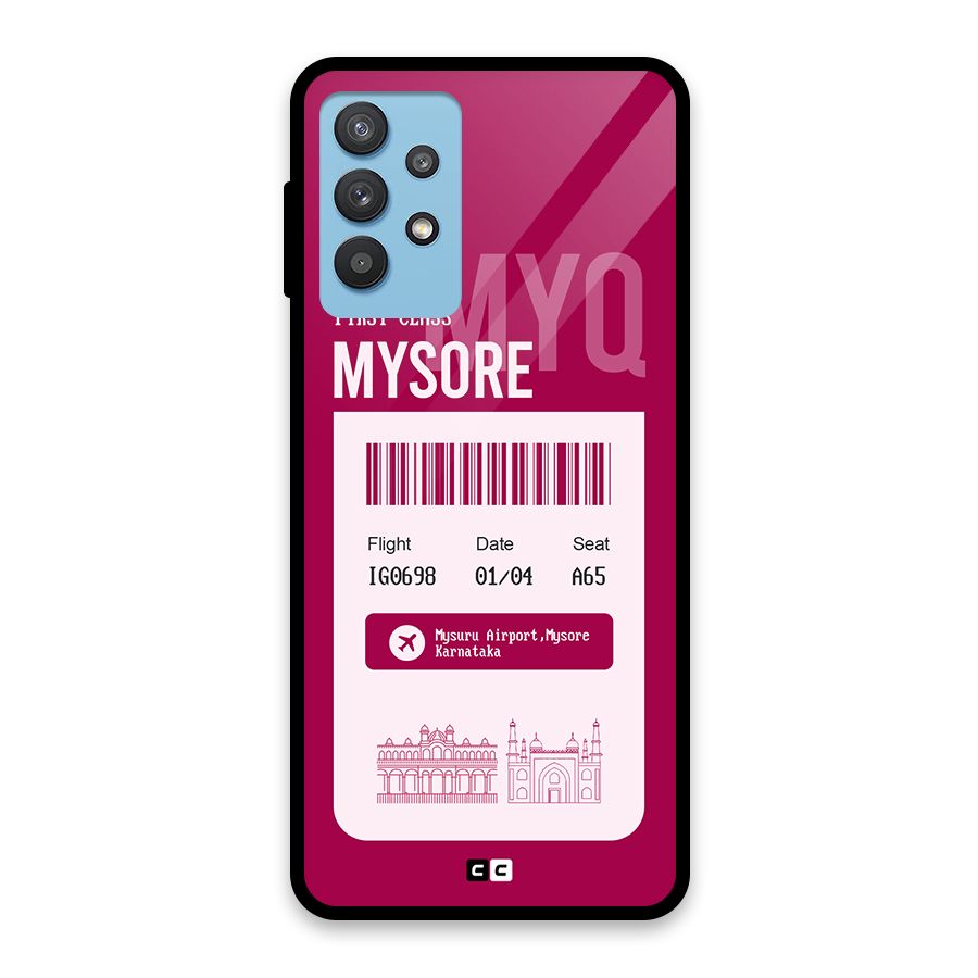 Mysore Boarding Pass Glass Back Case for Galaxy M32 5G