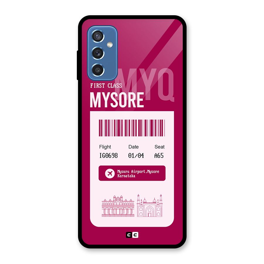 Mysore Boarding Pass Glass Back Case for Galaxy M52 5G
