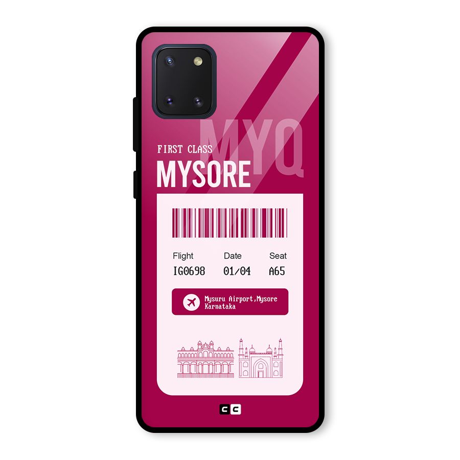 Mysore Boarding Pass Glass Back Case for Galaxy Note 10 Lite