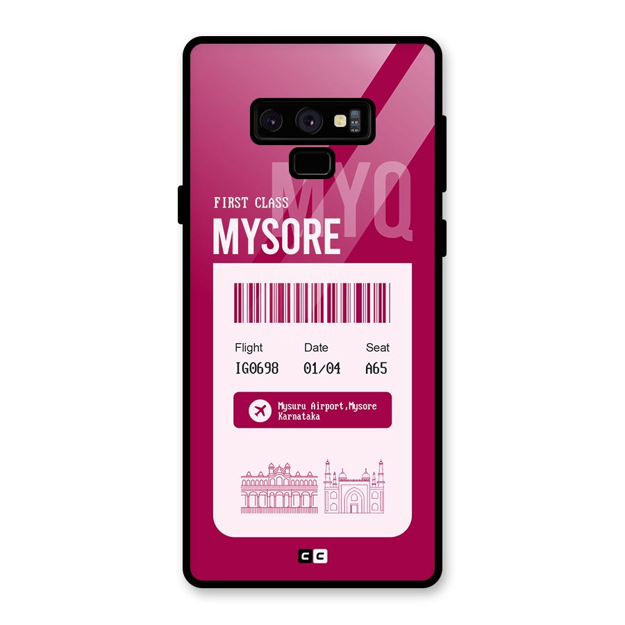 Mysore Boarding Pass Glass Back Case for Galaxy Note 9