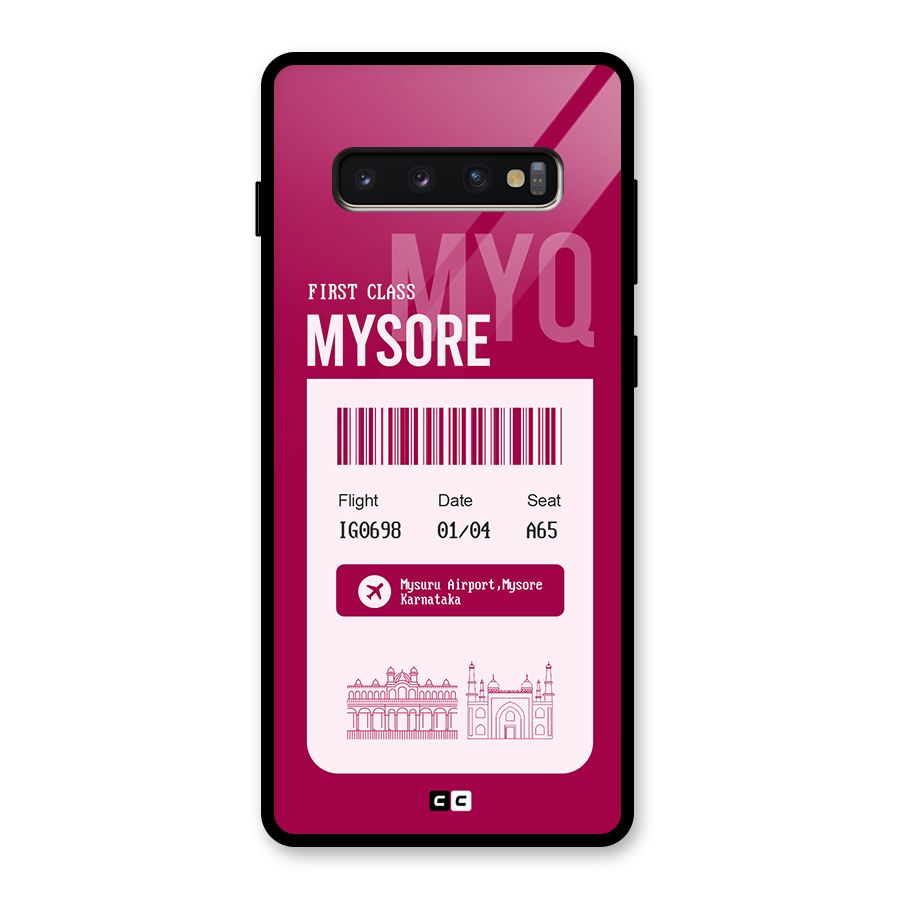 Mysore Boarding Pass Glass Back Case for Galaxy S10 Plus
