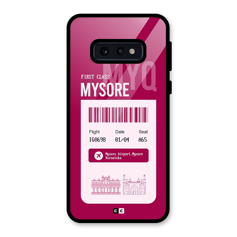 Mysore Boarding Pass Glass Back Case for Galaxy S10e
