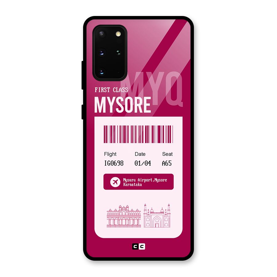 Mysore Boarding Pass Glass Back Case for Galaxy S20 Plus