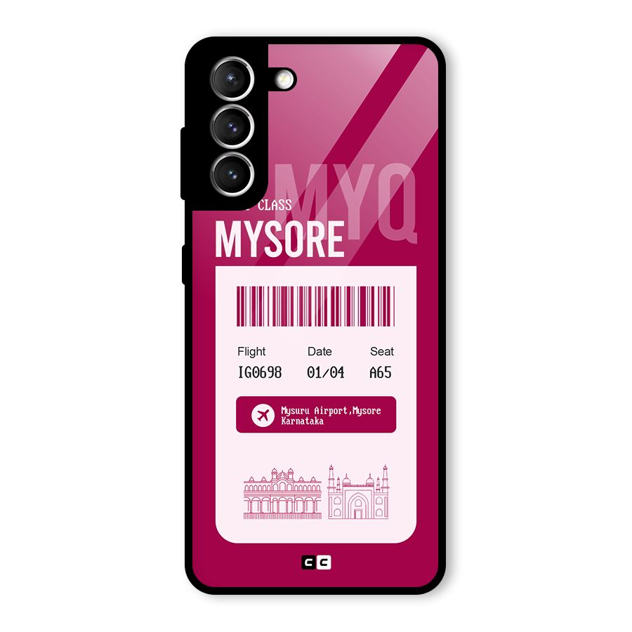 Mysore Boarding Pass Glass Back Case for Galaxy S21 5G