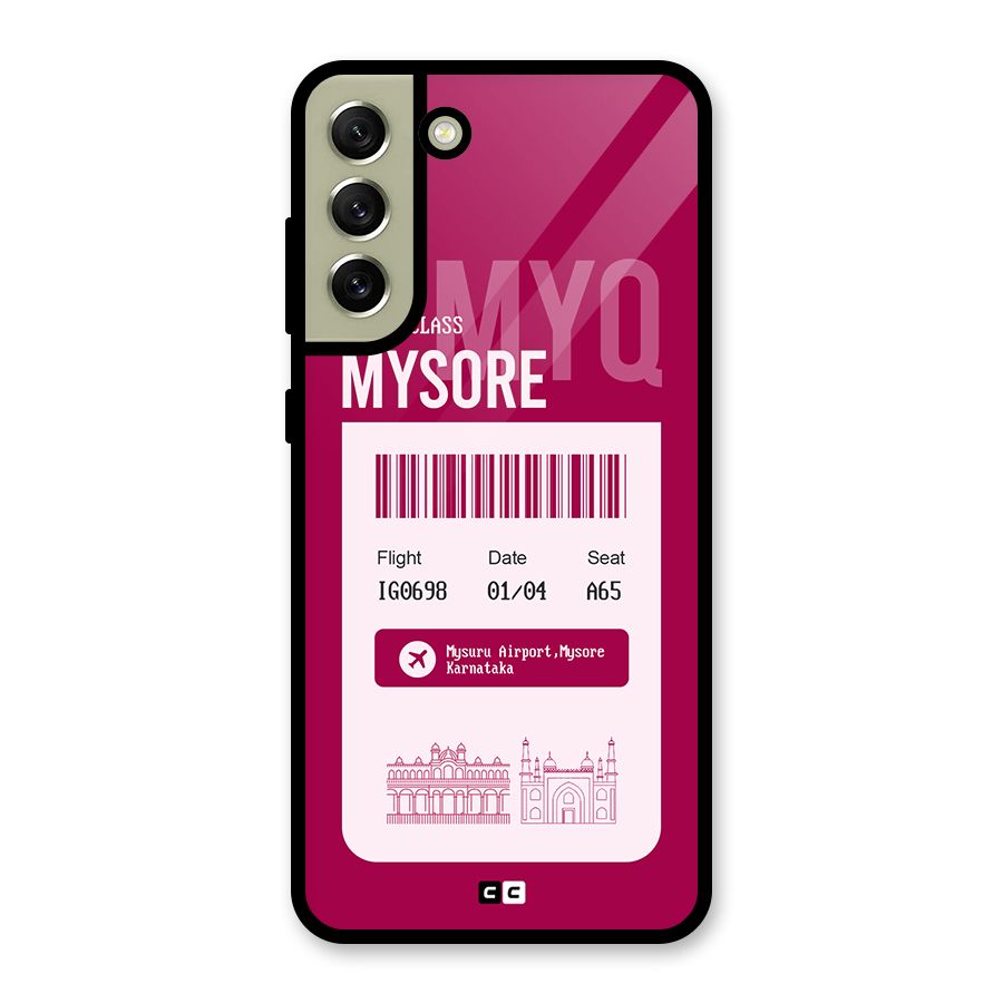 Mysore Boarding Pass Glass Back Case for Galaxy S21 FE 5G