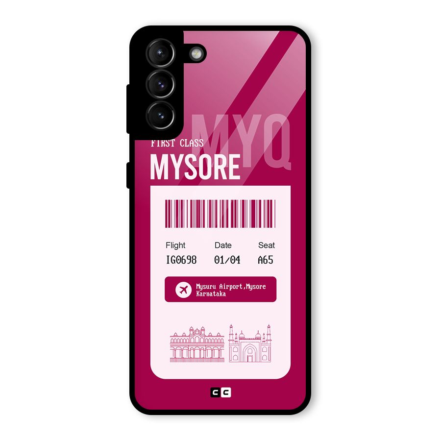 Mysore Boarding Pass Glass Back Case for Galaxy S21 Plus