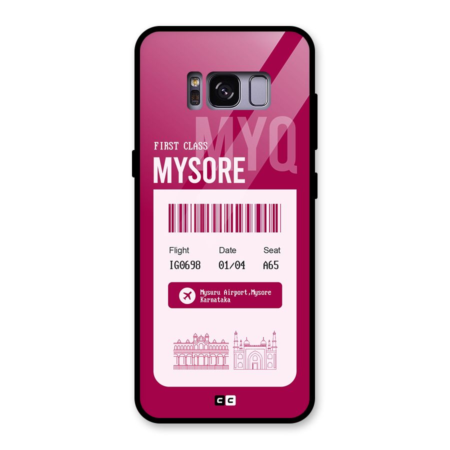Mysore Boarding Pass Glass Back Case for Galaxy S8