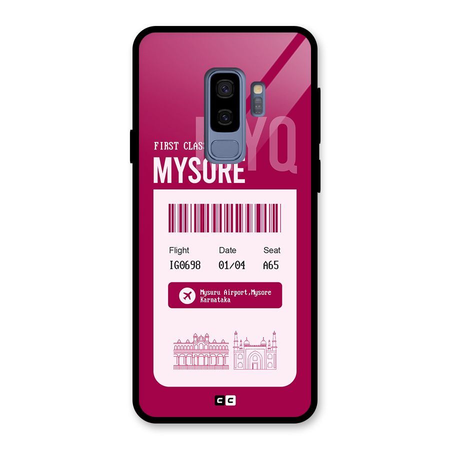 Mysore Boarding Pass Glass Back Case for Galaxy S9 Plus