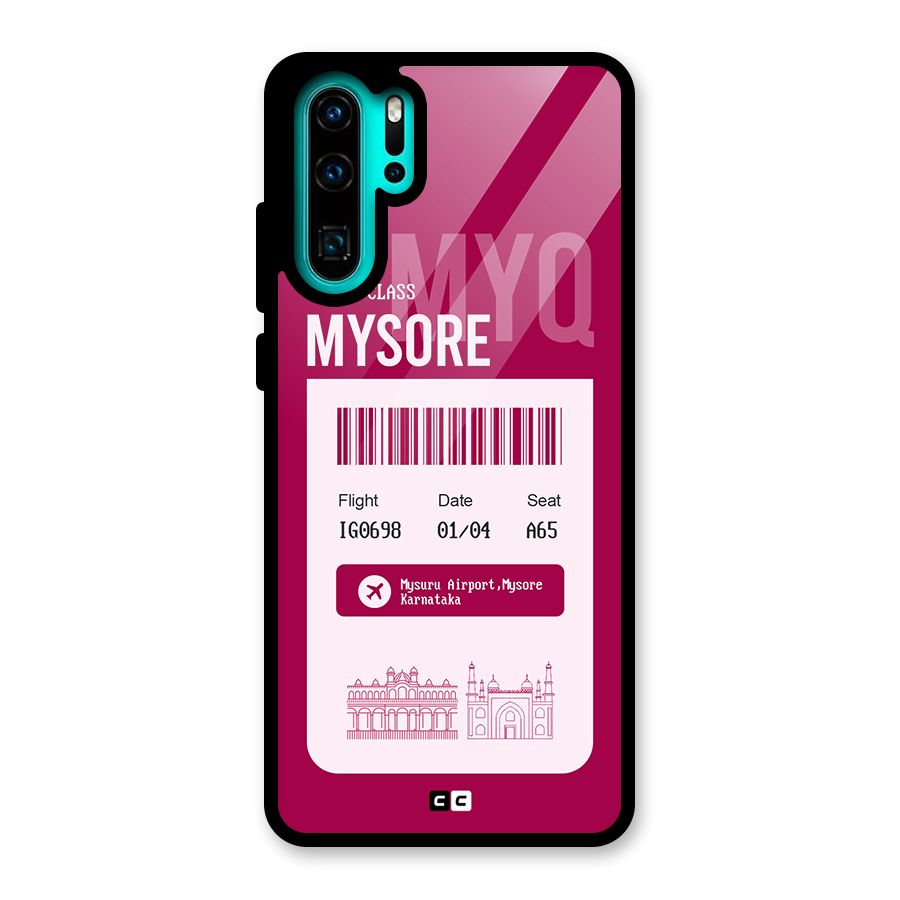 Mysore Boarding Pass Glass Back Case for Huawei P30 Pro