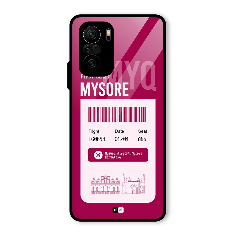 Mysore Boarding Pass Glass Back Case for Mi 11X Pro