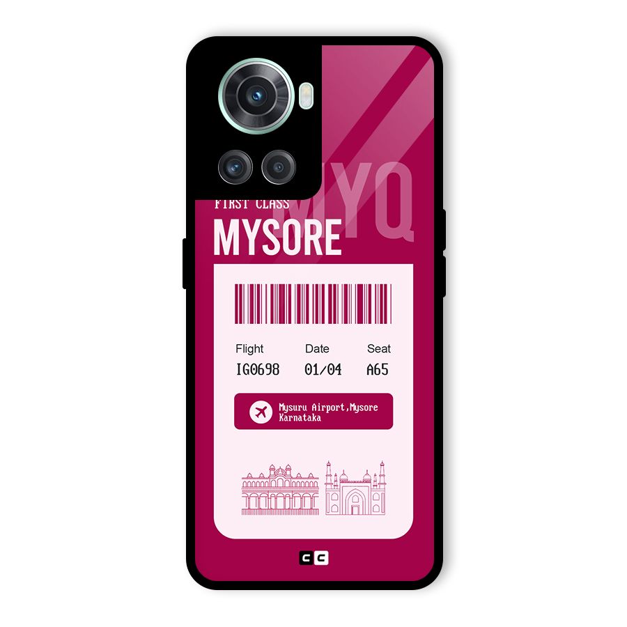 Mysore Boarding Pass Glass Back Case for OnePlus 10R