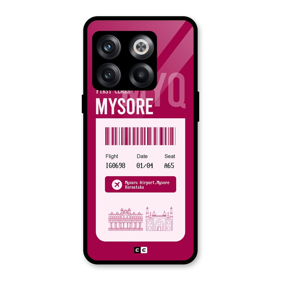 Mysore Boarding Pass Glass Back Case for OnePlus 10T