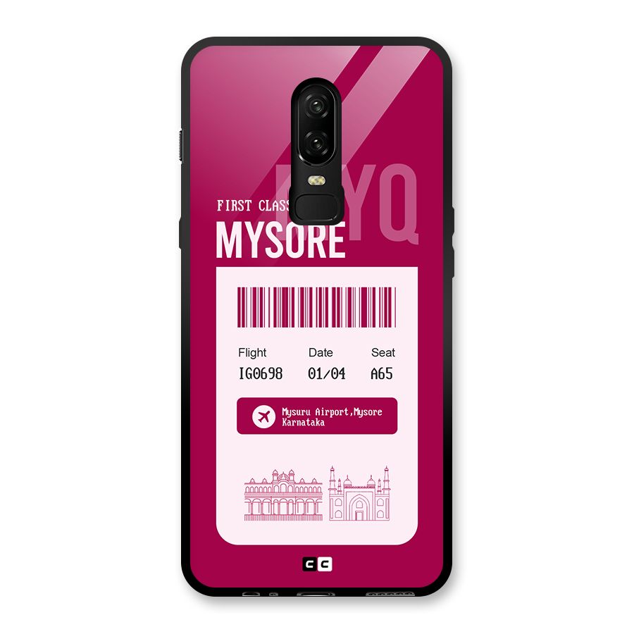 Mysore Boarding Pass Glass Back Case for OnePlus 6