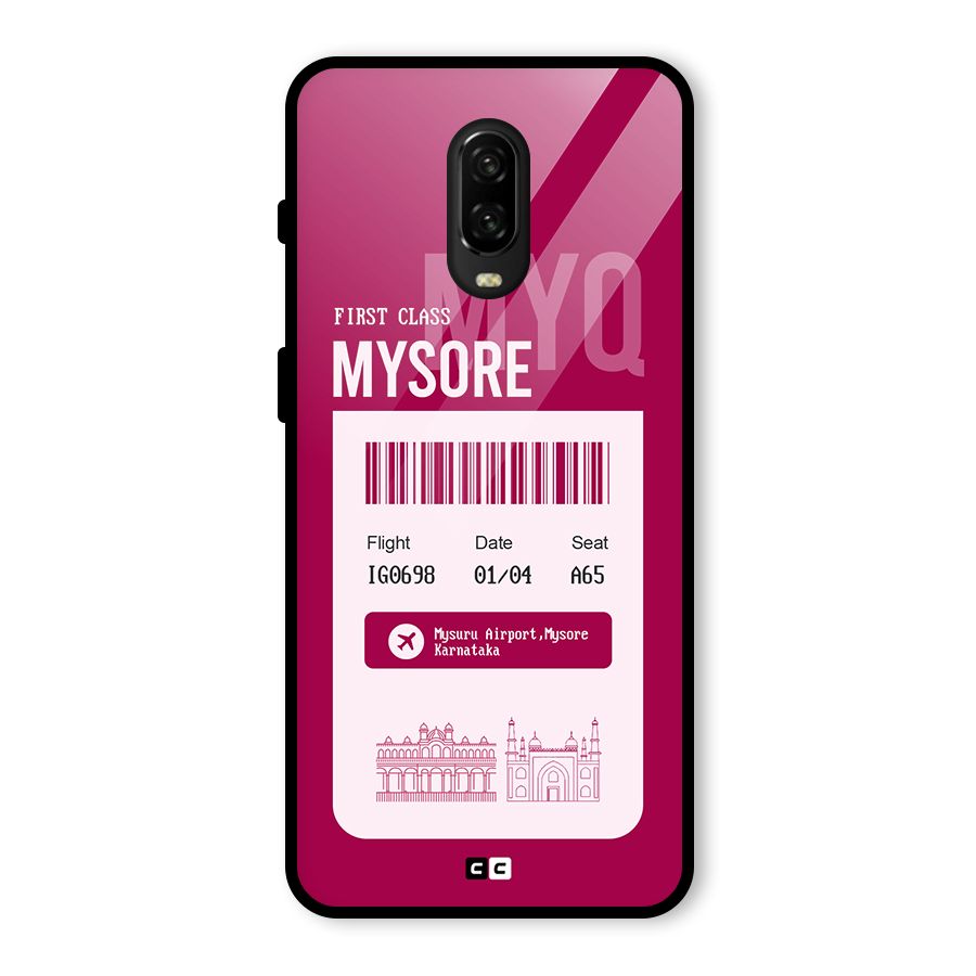 Mysore Boarding Pass Glass Back Case for OnePlus 6T