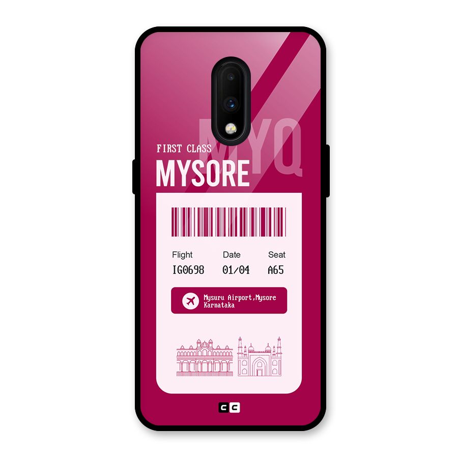 Mysore Boarding Pass Glass Back Case for OnePlus 7