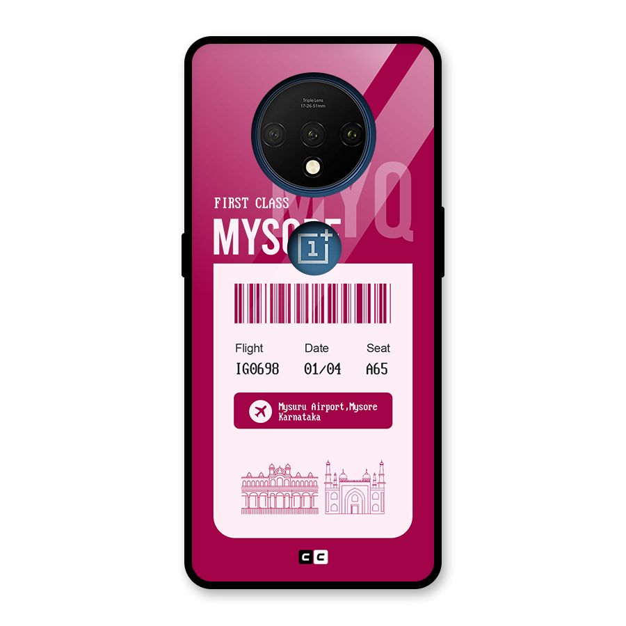 Mysore Boarding Pass Glass Back Case for OnePlus 7T