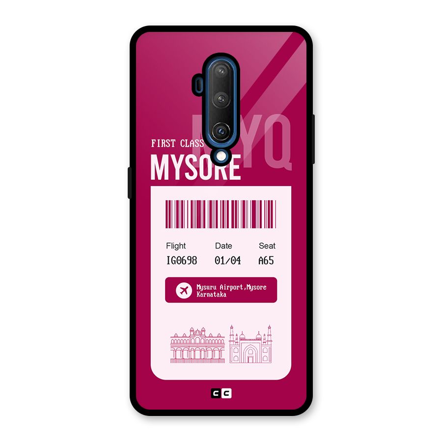 Mysore Boarding Pass Glass Back Case for OnePlus 7T Pro