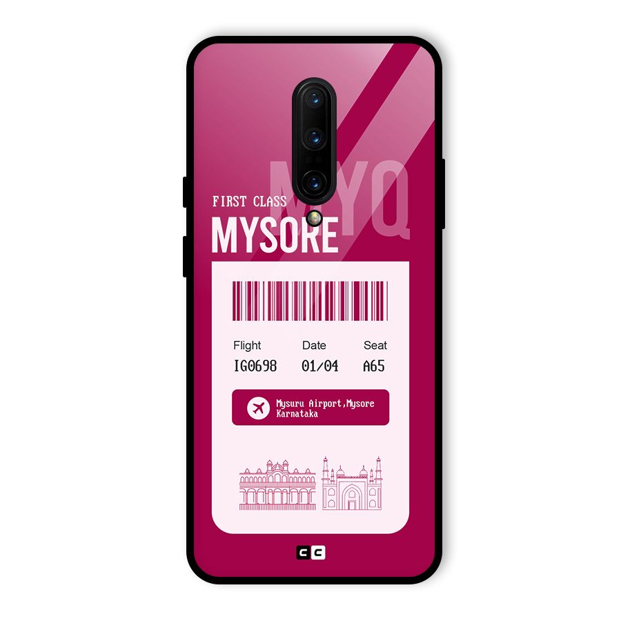 Mysore Boarding Pass Glass Back Case for OnePlus 7 Pro