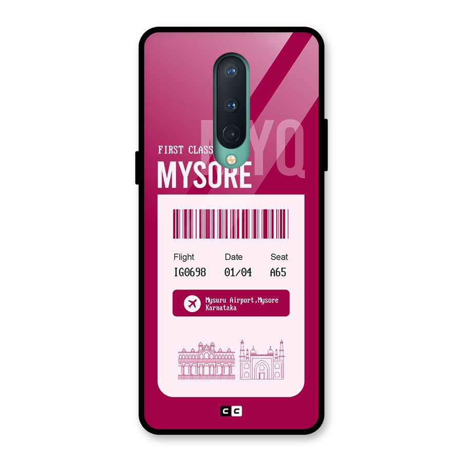 Mysore Boarding Pass Glass Back Case for OnePlus 8
