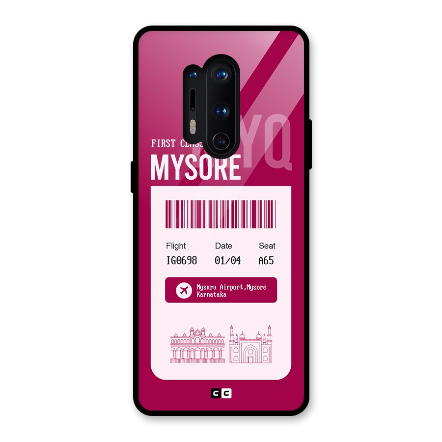 Mysore Boarding Pass Glass Back Case for OnePlus 8 Pro