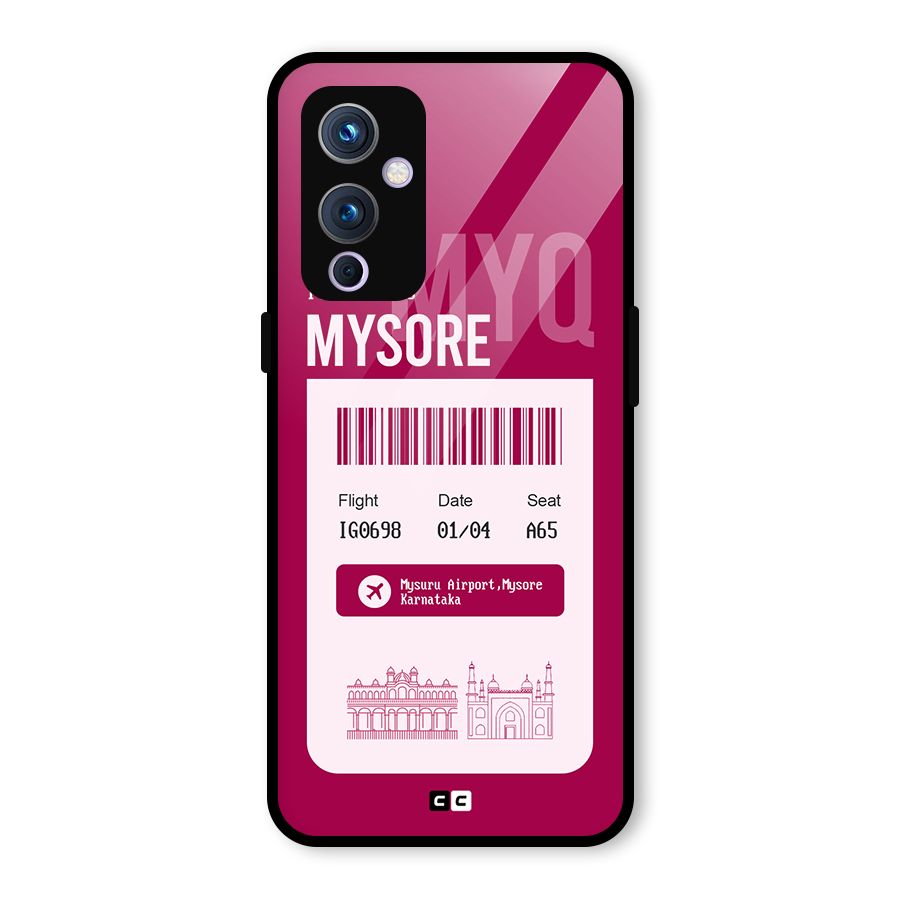 Mysore Boarding Pass Glass Back Case for OnePlus 9