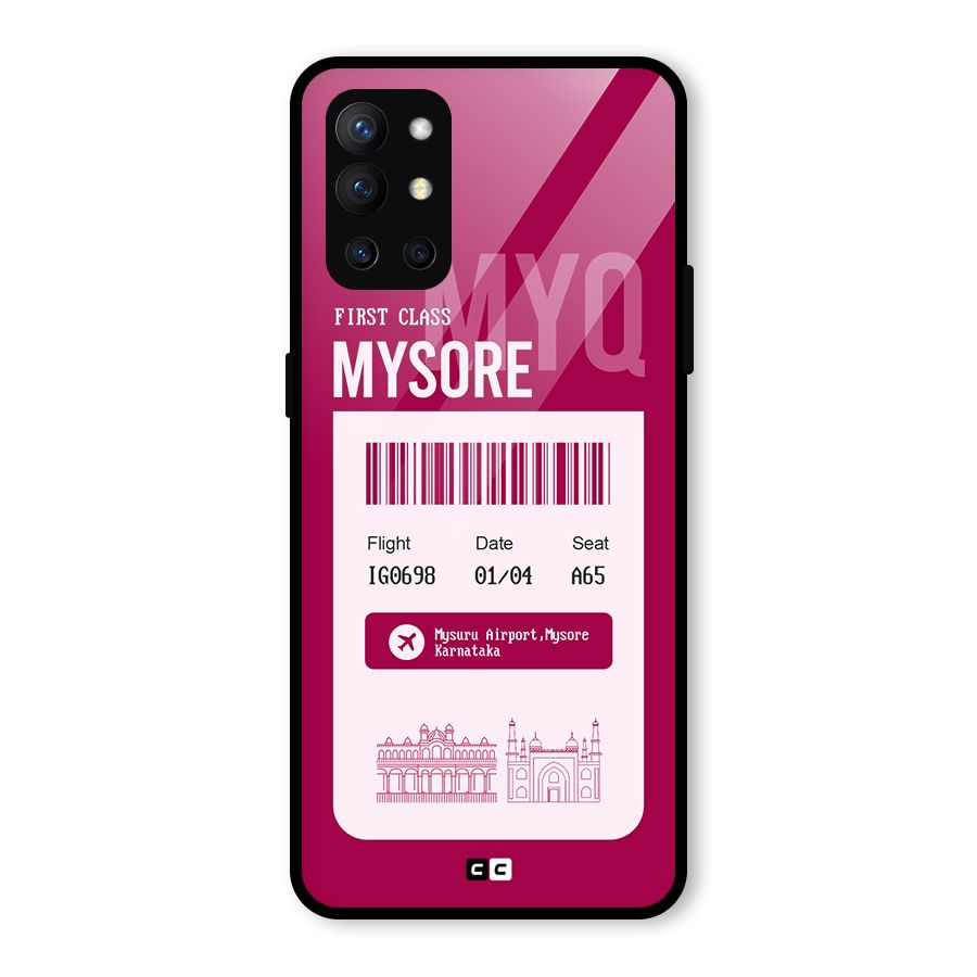 Mysore Boarding Pass Glass Back Case for OnePlus 9R