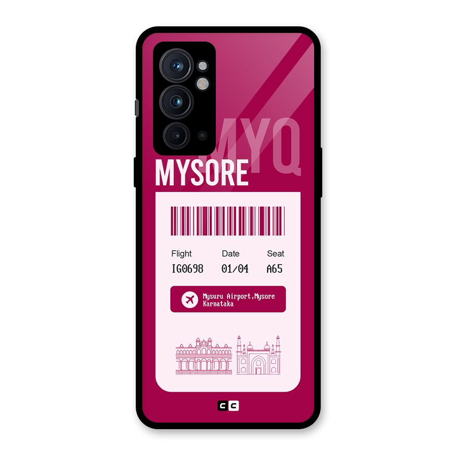 Mysore Boarding Pass Glass Back Case for OnePlus 9RT 5G