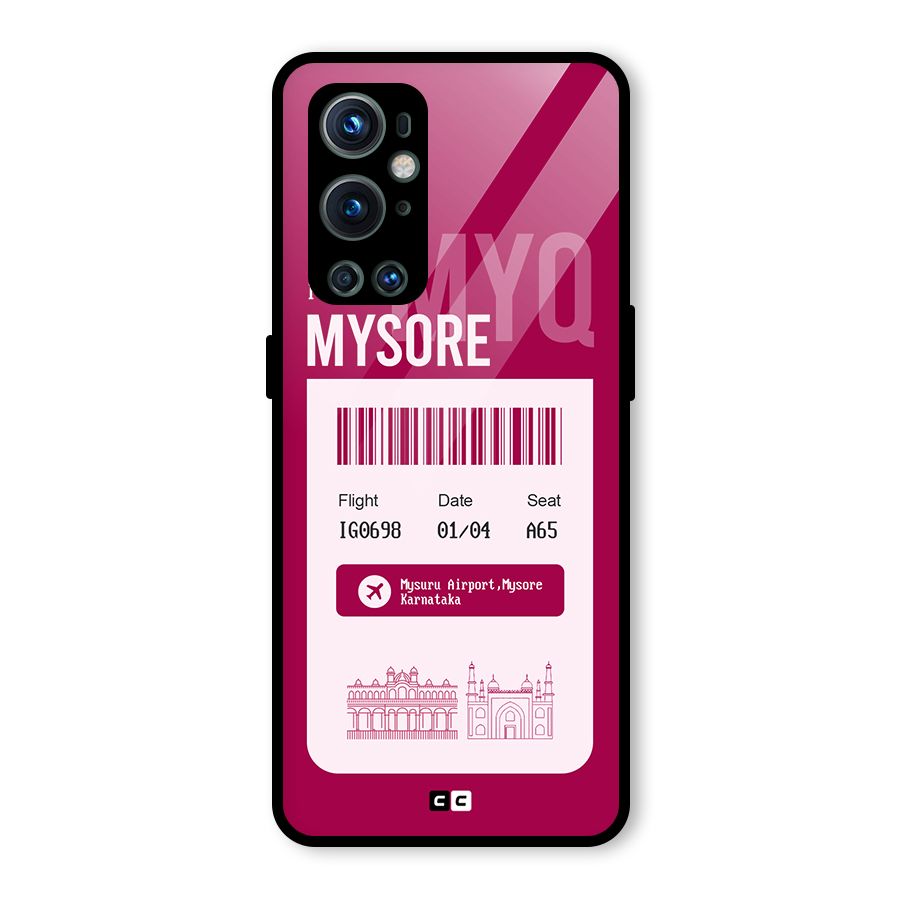Mysore Boarding Pass Glass Back Case for OnePlus 9 Pro