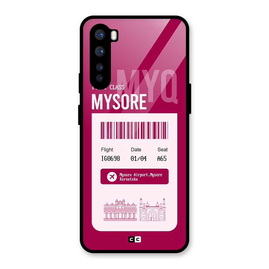 Mysore Boarding Pass Glass Back Case for OnePlus Nord