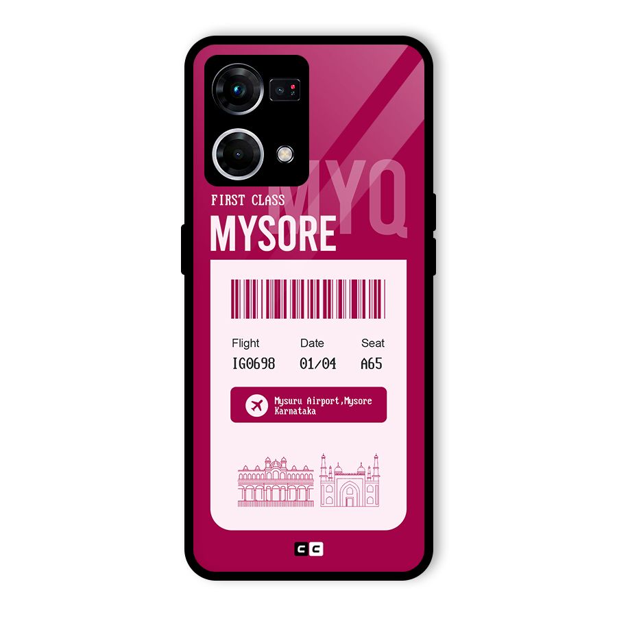 Mysore Boarding Pass Glass Back Case for Oppo F21 Pro 5G