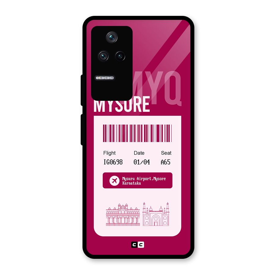 Mysore Boarding Pass Glass Back Case for Poco F4 5G