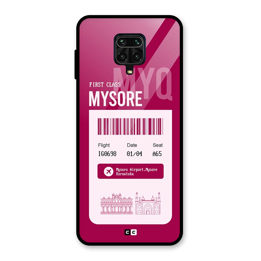 Mysore Boarding Pass Glass Back Case for Poco M2 Pro