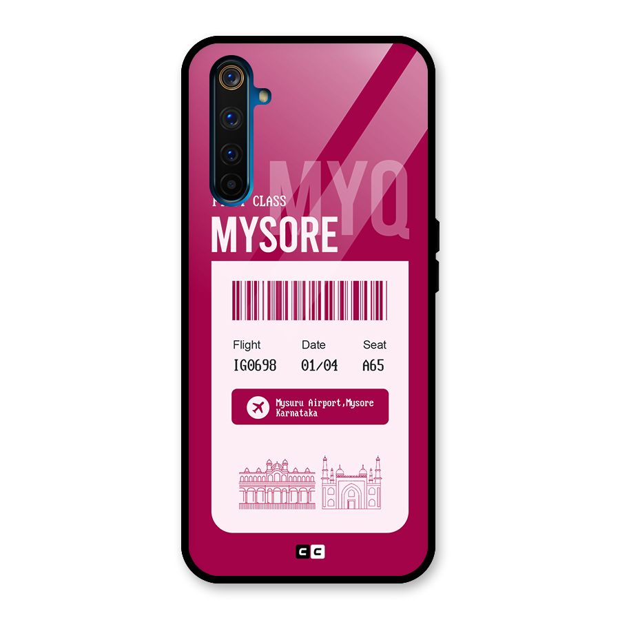 Mysore Boarding Pass Glass Back Case for Realme 6 Pro