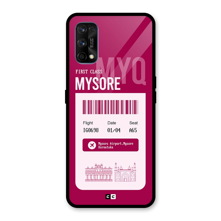 Mysore Boarding Pass Glass Back Case for Realme 7 Pro