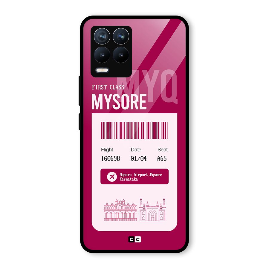 Mysore Boarding Pass Glass Back Case for Realme 8 Pro