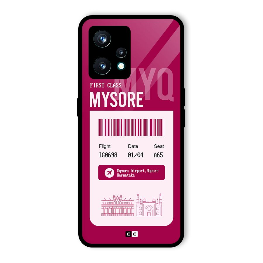 Mysore Boarding Pass Glass Back Case for Realme 9 Pro Plus 5G