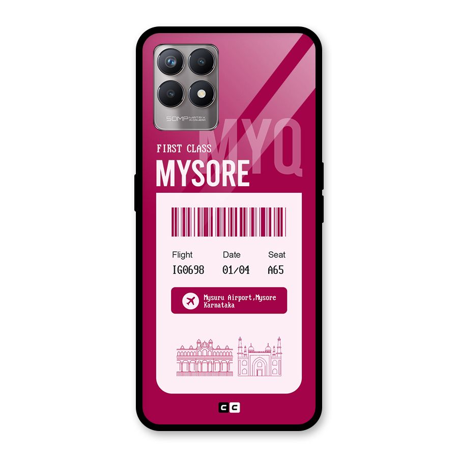 Mysore Boarding Pass Glass Back Case for Realme Narzo 50