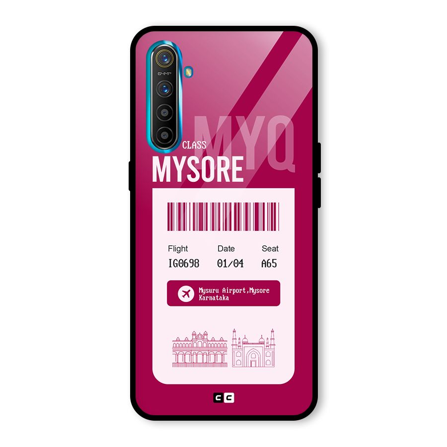 Mysore Boarding Pass Glass Back Case for Realme X2