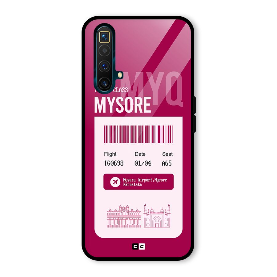 Mysore Boarding Pass Glass Back Case for Realme X3