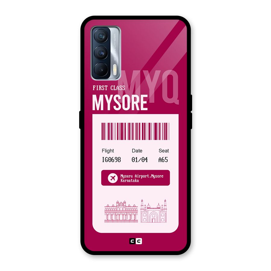 Mysore Boarding Pass Glass Back Case for Realme X7