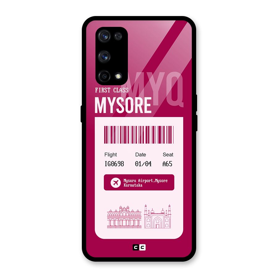 Mysore Boarding Pass Glass Back Case for Realme X7 Pro