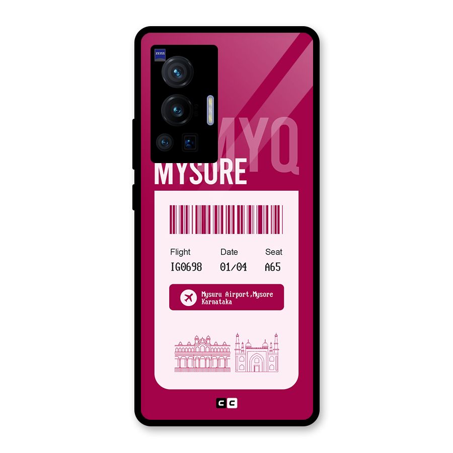 Mysore Boarding Pass Glass Back Case for Vivo X70 Pro