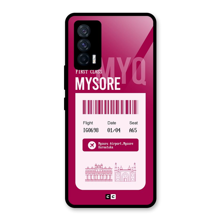 Mysore Boarding Pass Glass Back Case for Vivo iQOO 7 5G