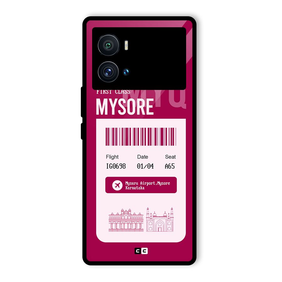 Mysore Boarding Pass Glass Back Case for Vivo iQOO 9 Pro