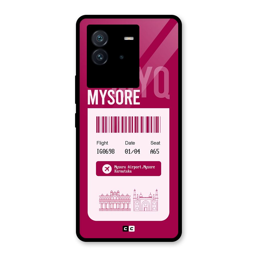 Mysore Boarding Pass Glass Back Case for Vivo iQOO Neo 6 5G