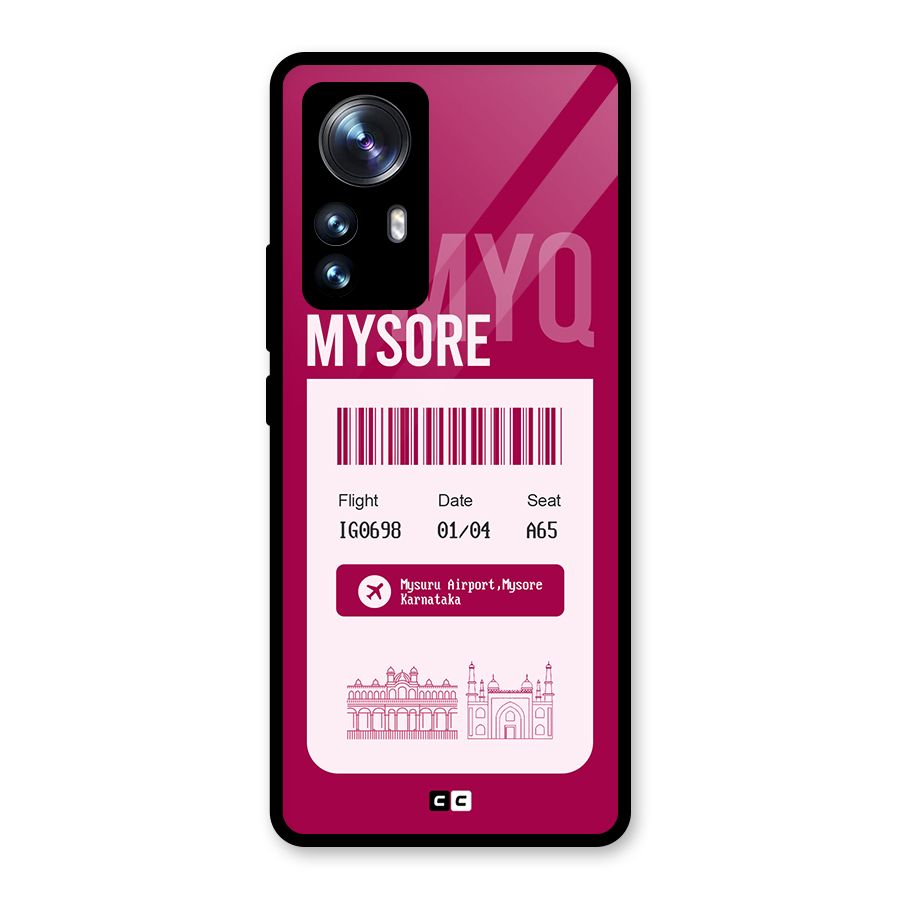 Mysore Boarding Pass Glass Back Case for Xiaomi 12 Pro
