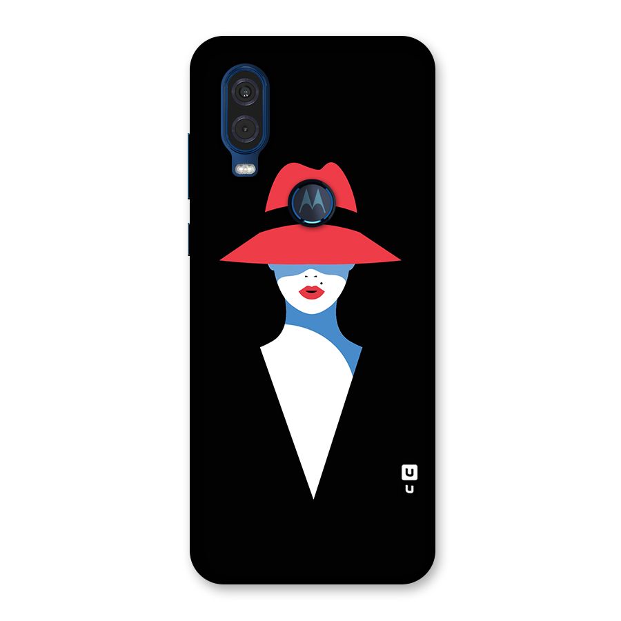 Mysterious Woman Illustration Back Case for Motorola One Vision