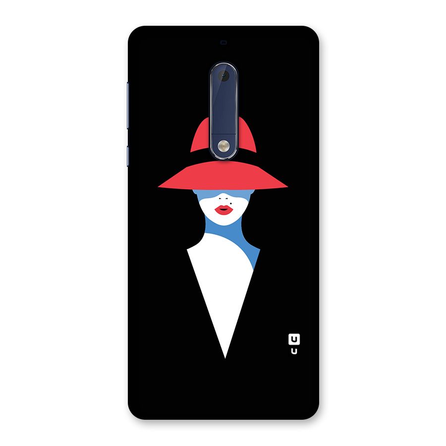 Mysterious Woman Illustration Back Case for Nokia 5