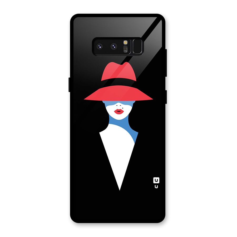 Mysterious Woman Illustration Glass Back Case for Galaxy Note 8