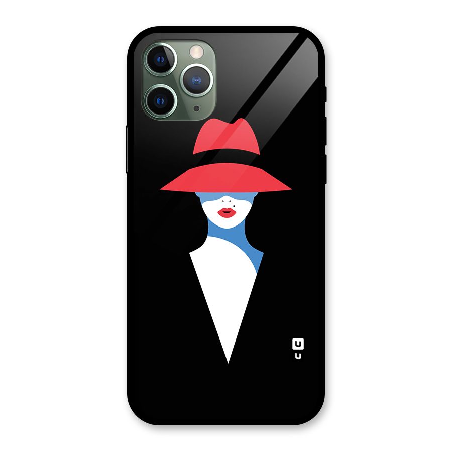 Mysterious Woman Illustration Glass Back Case for iPhone 11 Pro